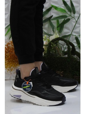 Kinetix Talya Pu W Siyah Platin Rahat Kadın Spor Ayakkabı