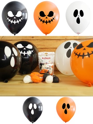 Patladı Gitti 12 Inç Halloween Cadılar Bayramı 10 Adet Balon Set 1