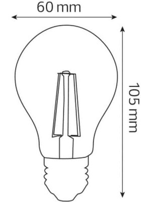 Horoz 8W Rustik LED Ampul Günışığı E27 Duylu Dekoratif Ampul Flamanlı 900 Lümen