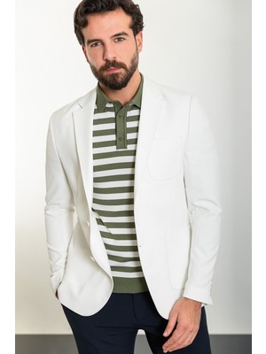 MCR Düz Slim Fit Torba Cep Mono Yaka Erkek Ceket