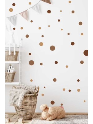 Mediterian Kahverengi Noktalar Duvar Sticker