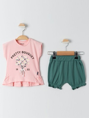 Miniworld Kız Bebek Takım 6-18 Ay Pudra