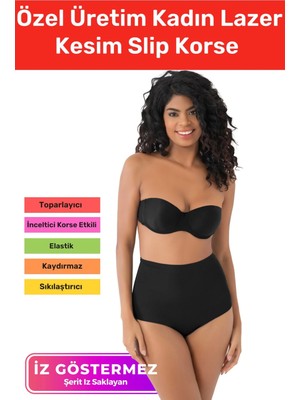Özel Üretim Sıkılaştırıcı Iz Göstermeyen Toparlayıcı Şekillendirici Kaymaz Lazer Kesim Slip Korse