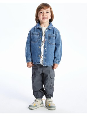 Lcw Baby Orta Indigo Rodeo Basic Uzun Kollu Erkek Bebek Jean Gömlek