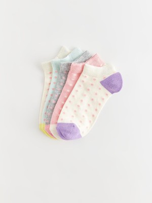 Lcw Kids Puantiyeli Kız Çocuk Patik Çorap 5'li