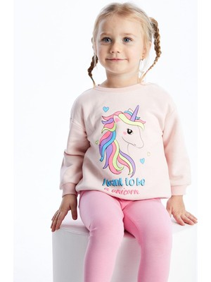 Lcw Baby Bisiklet Yaka Uzun Kollu Baskılı Kız Bebek Sweatshirt