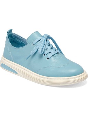 Tergan  Mavi Hakiki Deri Kadın Sneaker - K24I1AY67093-J61