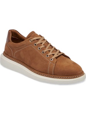 Tergan  Taba Hakiki Nubuk Deri Erkek Sneaker - E24I1AY56806-G99