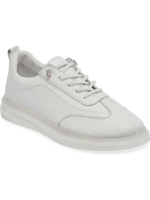 Beyaz Deri Erkek Sneaker - E24I1AY56898-C73