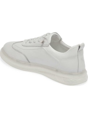 Beyaz Deri Erkek Sneaker - E24I1AY56898-C73