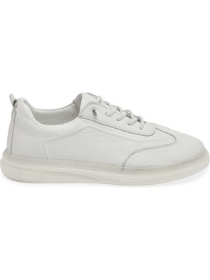 Beyaz Deri Erkek Sneaker - E24I1AY56898-C73