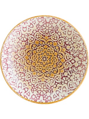 Bonna Alhambra Gourmet 12 Adet 15 cm 330 cc Porselen Çukur Tabak Bordo