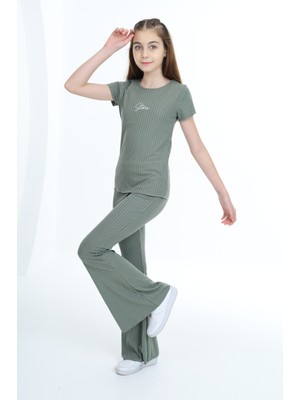 Toontoy Kız Çocuk Nakışlı Eşofman Takım