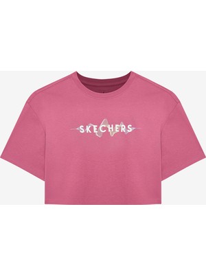 Skechers W Graphic Tee Light Weight Regular T-Shirt Kadın Pembe Tshirt S242142-612
