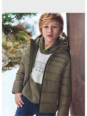 Mayoral Erkek Çocuk Dolgulu Kapşonlu Mont Haki