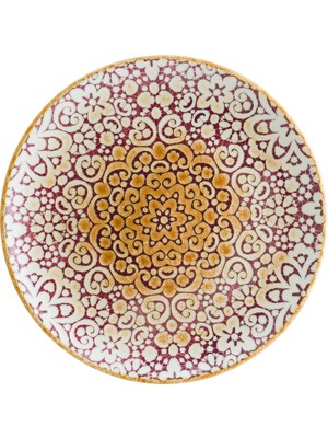 Bonna Alhambra Gourmet 12 Adet 27 cm Porselen Düz Tabak Bordo