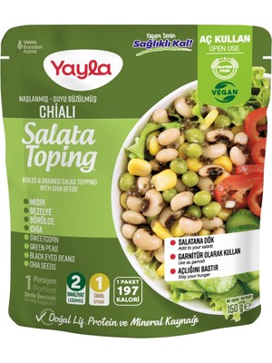 Yayla 150 gr Chialı Salata Toping Hızlı Hazırlanır Türkiye Menşeli Lezzetli Garnitür