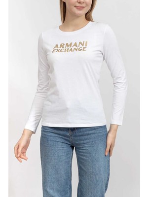 Armani Exchange Kadın Tişört Beyaz