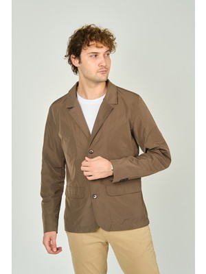 Daynax Erkek Çift Yaka Detaylı Düğme Kapamalı Ceket Mont 4900 Vizon