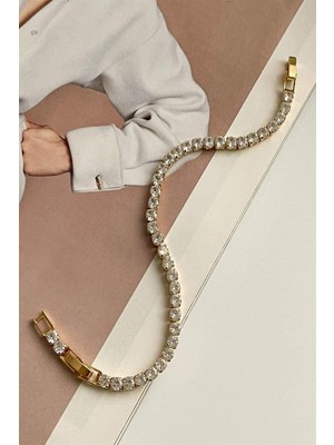 Özel Kaplama Gold Renk Su Yolu Bileklik (20 Cm)