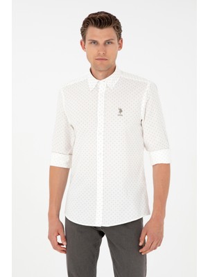U.S. Polo Assn. Erkek Açık Haki Gömlek Desenli 50292113-VR183