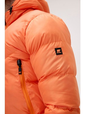 Axel Turuncu Erkek Kapüşonlu Mont