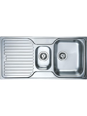 Teka Princess 60 B Paslanmaz Çelik 1,5 Gözlü Sol Damlalıklı Eviye (TEKA.40109146)