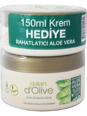 Dalan D'olive Rahatlatıcı Aloe Vera Kremi 250 ml + 150 ml Hediye Günlük Bakım Özelliği