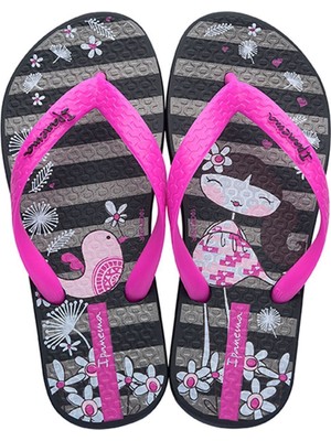 Ipanema Cls IV Çocuk Parmak Arası Terlik Siyah Pembe 25/34