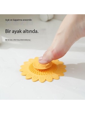 Leca Ayçiçeği Yer Drenajı Koku Giderici Silikon Ped Koku Önleyici Sızdırmazlık Kapağı Banyo Böcek Geçirmez Sızdırmazlık Kapağı Kanalizasyon Koku Giderici (Yurt Dışından)