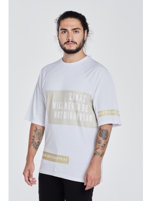 Zanaz ErkekBaskılı Özel Tasarım Oversize T-Shirt