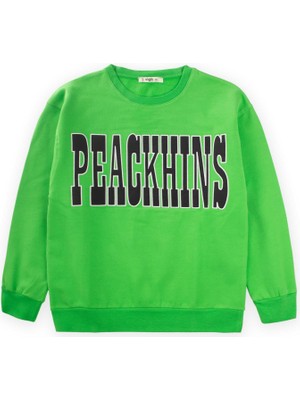 Cigit Peackhıns Nakışlı Sweatshirt 9-14 Yaş Yeşil