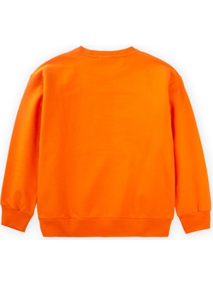 Cigit Peackhıns Nakışlı Sweatshirt 9-14 Yaş Turuncu