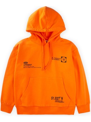 Cigit Kanguru Cepli Kapşonlu Sweatshirt 9-14 Yaş Turuncu