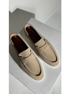 Eataly Shoes Gigi Bej  Deri Kadın Casual Babet