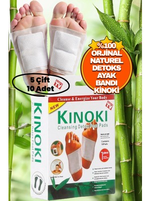 Kinoki 10 Adet |  Kinoki Detoks Ayak Bandı , Foot Patch Toksn Atıcı Detox Ayak Detoksu Bantı