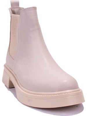 Dagoster Dza07-3892401 Bej Günlük Düz Taban Kadın Bot