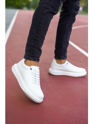 Riccon Qhedalvi Erkek Sneaker Beyaz Düz Tabanlı Rahat Ayakkabı 0012404