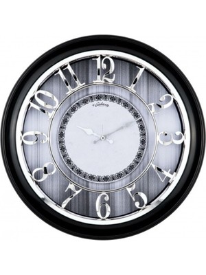 Mediterian Büyük Boy Metal Rakamlı Şık Siyah Duvar Saati, Salon ve Ofis İçin Tasarım