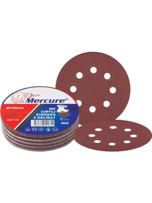 Mercure 125MM 220 Kum Delikli Cırt Zımpara 50 Adet