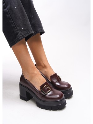 Riccon Taryndilwen Kadın Tokalı Topuklu Loafer 00121009