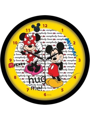 Mediterian Sevimli çocuk duvar saati, siyah, 30x30 cm, retro stil, eğlenceli dekoratif detaylar