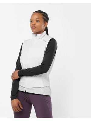 Salomon Light Shell Kadın Yelek Rüzgarlık - Beyaz