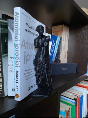 Nidage Venus De Milo Siyah Kitap Tutucu-Mimari Kitap Tutucu Büyük Boy-Antik Kitap Tutucu