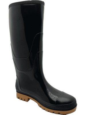 Çiğdem Kundura S2 Güvenlik Standartlı Lastik Çizme Siyah - Beyaz Su Geçirmez Malzeme