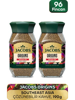 Jacobs Origin Southeast Granül Kahve Cam Kavanoz 95 gr x 2 Adet