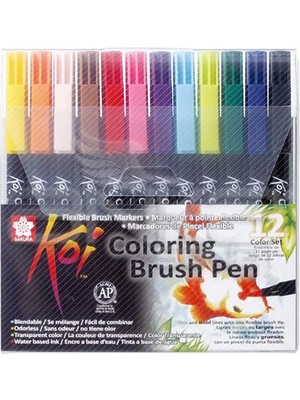 Sakura Koi Coloring Brush Pen Fırça Uçlu Kalem 12LI Set