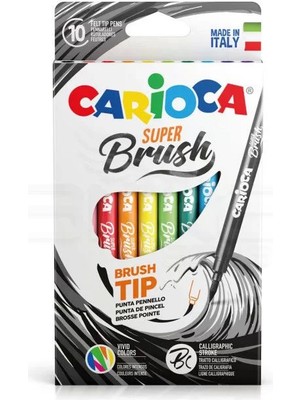 Carioca Süper Brush Fırça Uçlu Keçeli Kalem Seti 10 Renk 42937