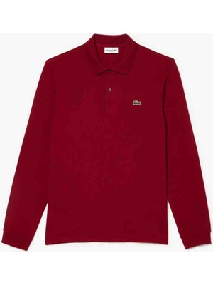 Lacoste Polo Uzun Kol Bordo Regular Fit