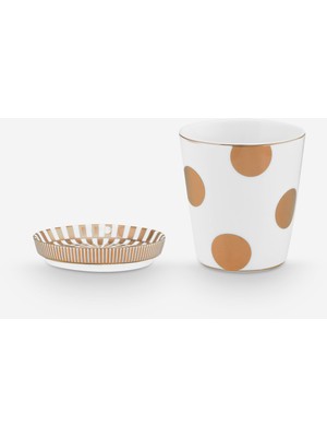 Pip Studio Dot Delight Beyaz Porselen Latte Bardağı 230 Ml